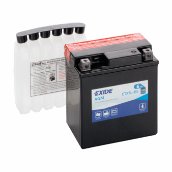 Akumulator Exide Moto 12V 6Ah 100A P+ ETX7L-BS