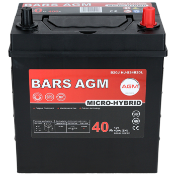 Akumulator Bars HYBRID AGM LINE 12V 40Ah 400A P+ BM40P