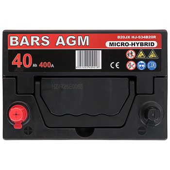 Akumulator Bars HYBRID AGM LINE 40Ah 400A L+ BM40L