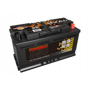 Akumulator PowerBat 12V 92AH, 92 AH, 850A, P+, AGM START-STOP, 353x175x190