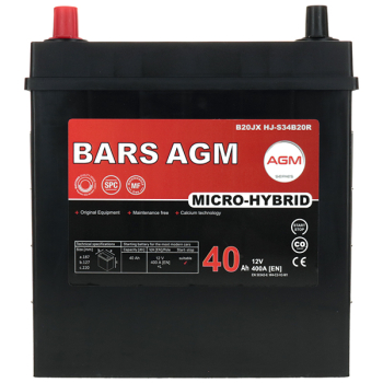Akumulator Bars HYBRID AGM LINE 40Ah 400A L+ BM40L