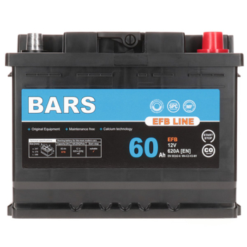Akumulator Bars EFB LINE 12V 60Ah 620A L2 P+ BF60