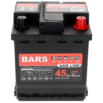 Akumulator Bars AGM LINE 12V 45Ah 450A P+ BM45C