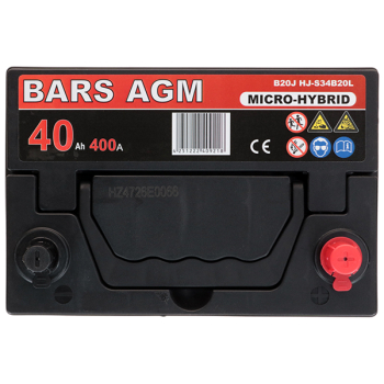 Akumulator Bars HYBRID AGM LINE 12V 40Ah 400A P+ BM40P