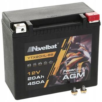 Akumulator NOVELBAT HP YTX20HL-BS 12V 20Ah 450A +P