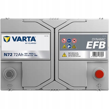 Akumulator Varta 12V 72Ah 760A N72