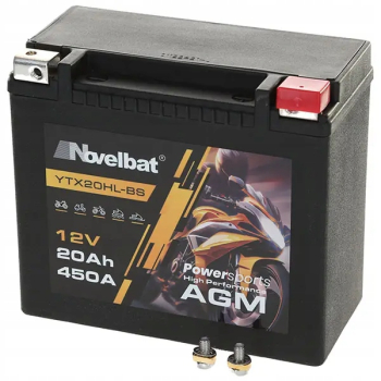 Akumulator NOVELBAT HP YTX20HL-BS 12V 20Ah 450A +P