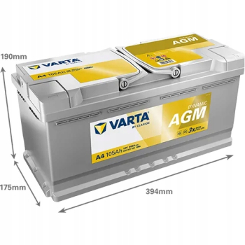 Akumulator VARTA A4 12V 105Ah 950A AGM