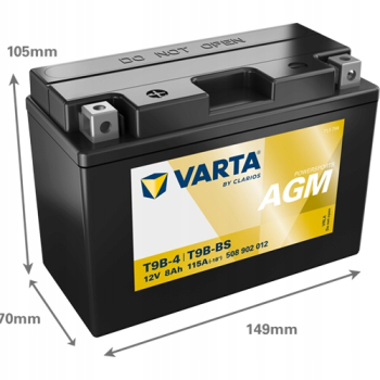 Akumulator Varta T9B-BS 12V 8Ah 115A
