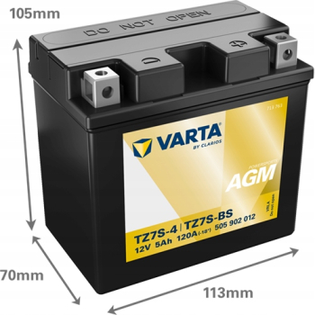Akumulator Varta TZ7S-BS 12V 5Ah 120A