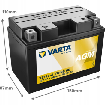 Akumulator Varta TZ12S-BS 12V 9Ah 200A