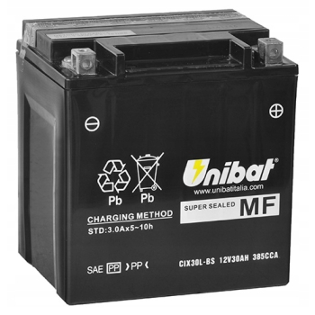 Akumulator Unibat CIX30L-BS 12V 30Ah 400A P+