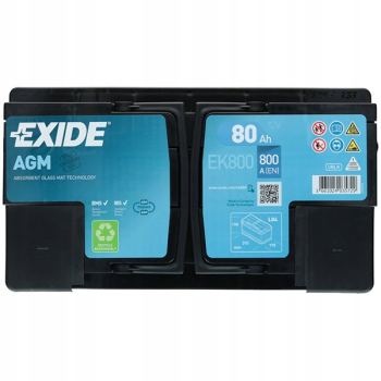 Akumulator Exide AGM 12V 80Ah 800A P+ L4 EK800