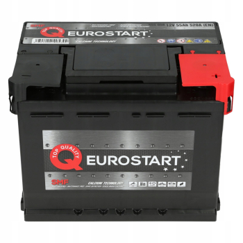 Akumulator Eurostart 12V 55Ah 520A P+