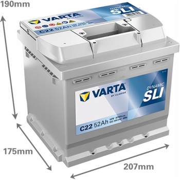 Akumulator VARTA C22 52Ah P+