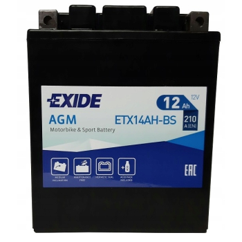 Akumulator EXIDE ETX14AH-BS 12Ah 210A