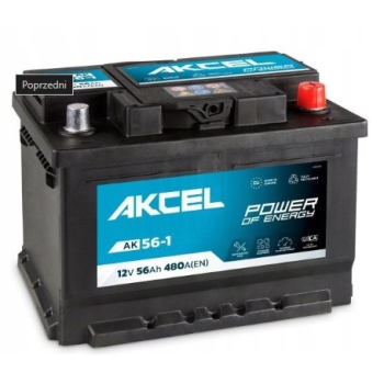 Akumulator Akcel 56Ah P+ 480A