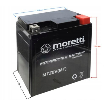 Akumulator Moretti AGM (GEL) MTZ8V
